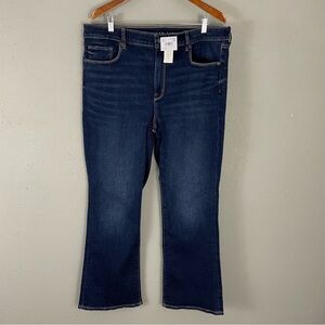 NEW American Eagle Skinny Kick Jeans Womens 18 Short Dark Blue High Rise Stretch